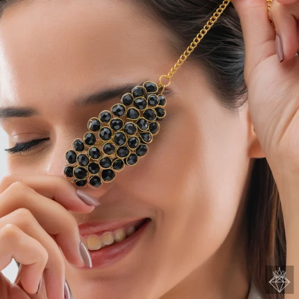 Spectacular Black Crystal Stone Bracelet
