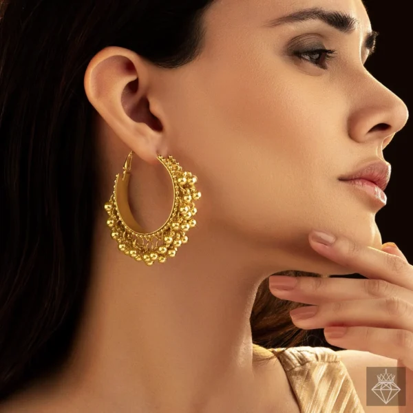 Golden Ghungroo Anti-Tarnish Earrings